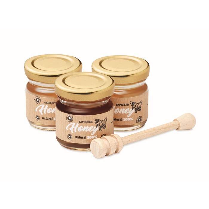 Set van 3 wilde bloemenhoning BEEBEE SET sample