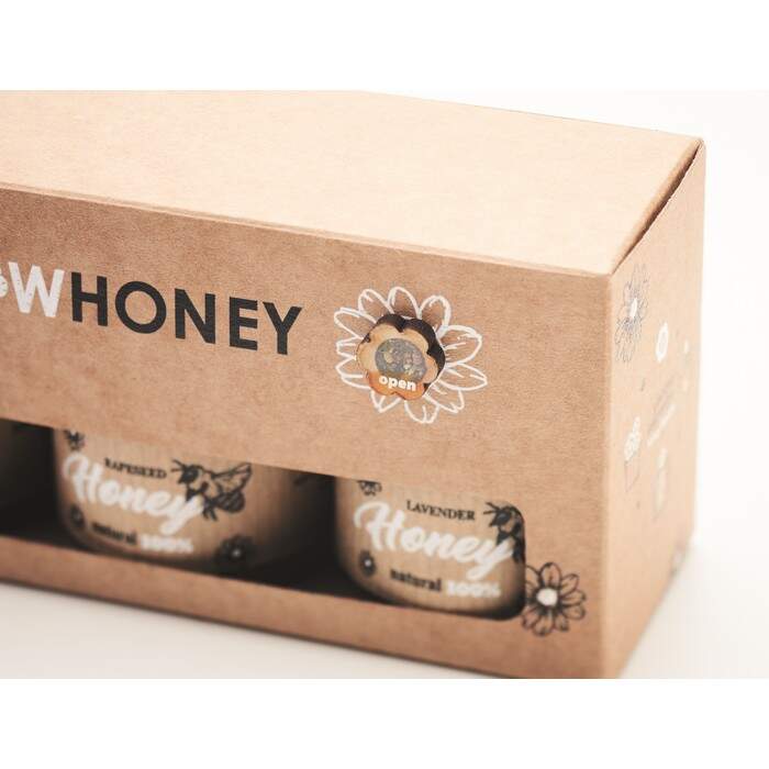 Set van 3 wilde bloemenhoning BEEBEE SET 11108