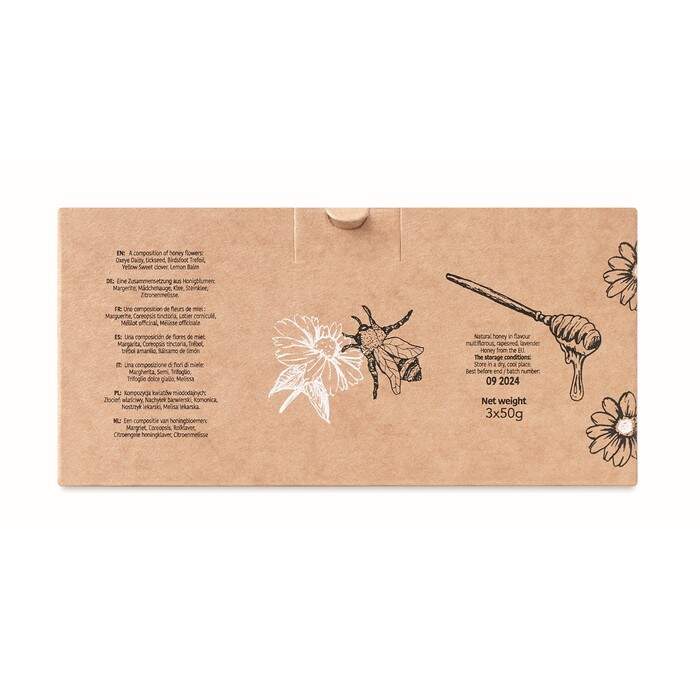 Set van 3 wilde bloemenhoning BEEBEE SET 11113