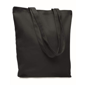 Stevige canvas boodschappentas RASSA COLOURED zwart 2 kleuren zd 11932
