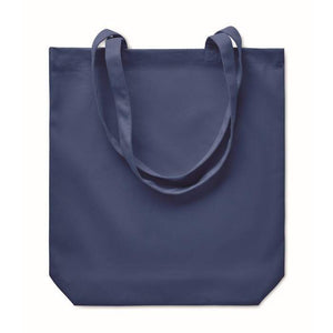 Stevige canvas boodschappentas RASSA COLOURED blauw 1 kleur zd 11923