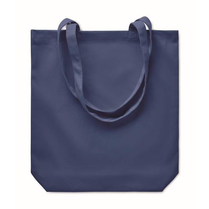 Stevige canvas boodschappentas RASSA COLOURED blauw 1 kleur zd 11923