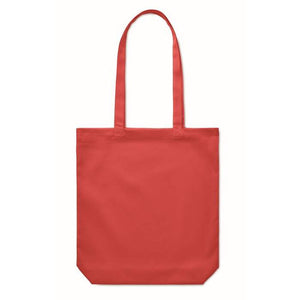 Stevige canvas boodschappentas RASSA COLOURED rood 1 kleur zd 11928