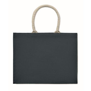 Jute tas met katoenen hengsels AURA rood Full colour 5675