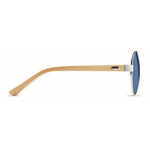 Bamboe zonnebril met hoesje HONIARA blauw 4 kleuren tp 1297