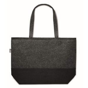 RPET vilten boodschappentas DUO INDICO donkergrijs 2 kleuren zd 10246