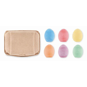 6 krijteieren in doosje TAMAGO 225