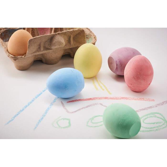 6 krijteieren in doosje TAMAGO sample