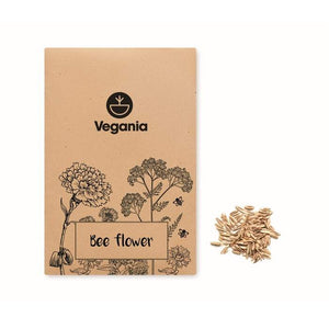 Bloemenzaadjes in envelop SEEDLOPEBEE beige 2 kleuren tp 1616