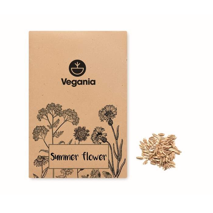 Bloemenzaadjes in envelop SEEDLOPE beige 2 kleuren tp 1613