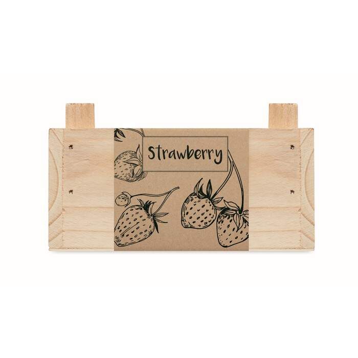 Aardbeienpakket in houten krat STRAWBERRY 488