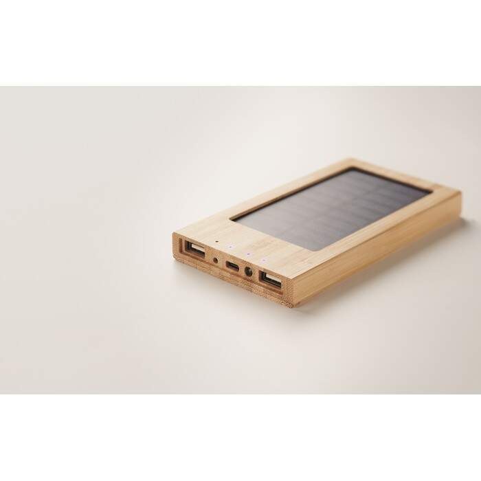 Solar powerbank 4000 mAh ARENA SOLAR hout 4 kleuren tp 11699