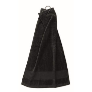 Katoenen golfhanddoek HITOWGO zwart 1 kleur zd 5849
