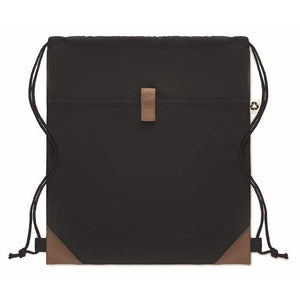 Trekkoord rugzak PANDA BAG zwart 2 kleuren zd 12641