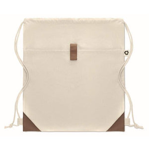 Trekkoord rugzak PANDA BAG beige 3 kleuren zd 12638