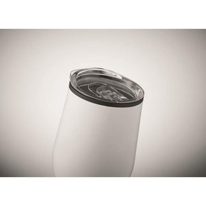 Dubbelwandige reisbeker 350 ml zilver onbedrukt 3408