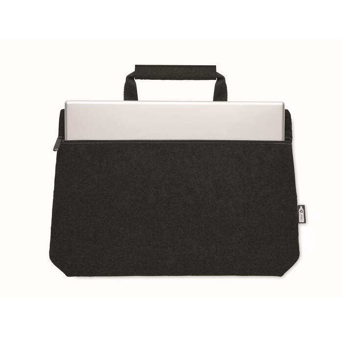 RPET vilt laptop tas met rits sample