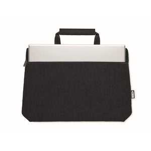 RPET vilt laptop tas met rits donkergrijs 1 kleur 10232