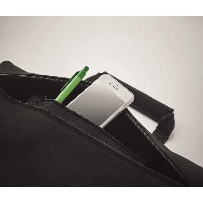 RPET vilt laptop tas met rits sample