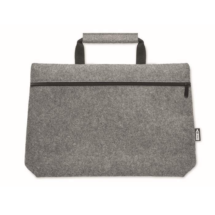 RPET vilt laptop tas met rits sample