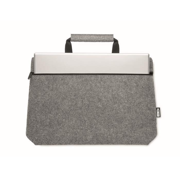 RPET vilt laptop tas met rits sample