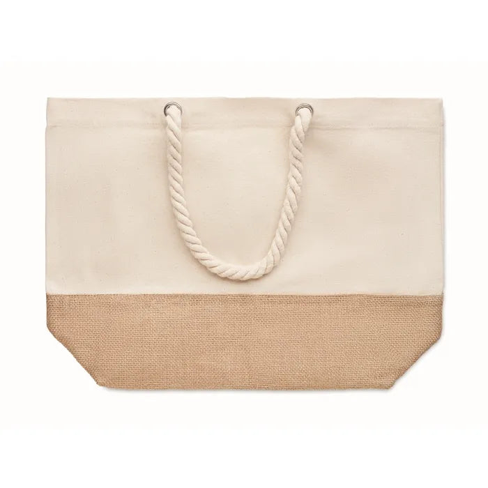 Canvas strandtas PANTAI  met opdruk