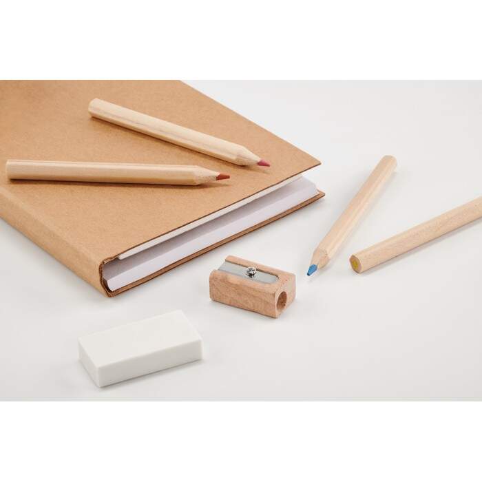 Tekenset 60 vellen beige 4 kleuren tp 12373