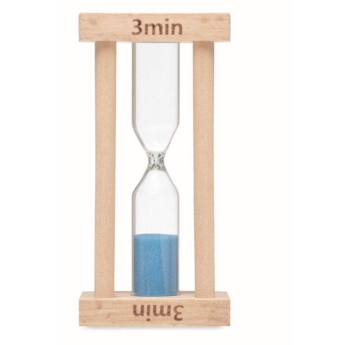 Houten zandloper 3 minuten sample