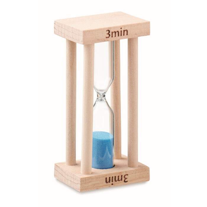 Houten zandloper 3 minuten sample