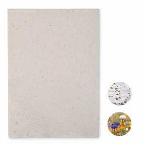 A4 zaadpapier wilde bloemen ASIDI  met opdruk