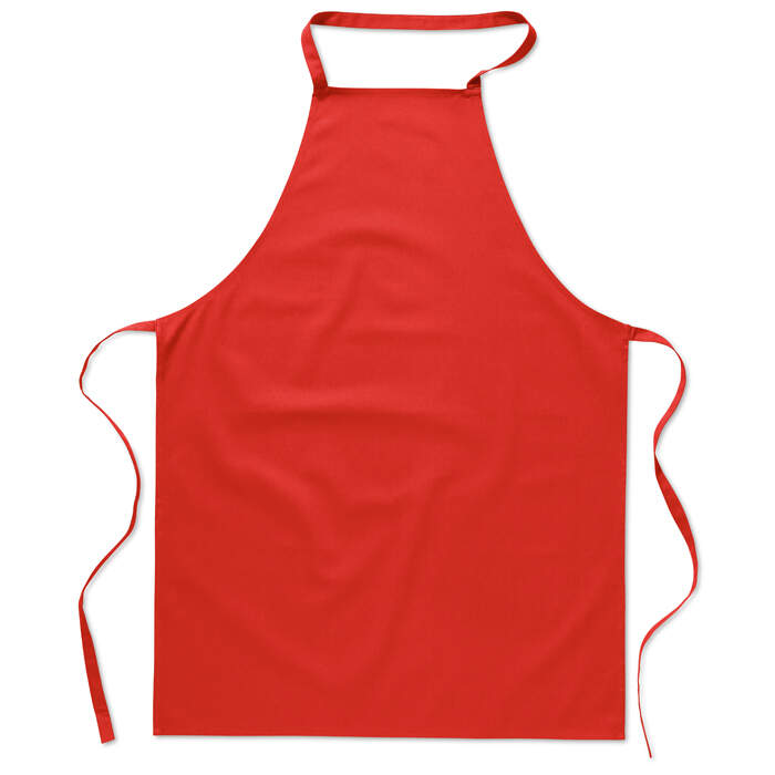 Katoenen keukenschort blauw 4 kleuren zd 5860
