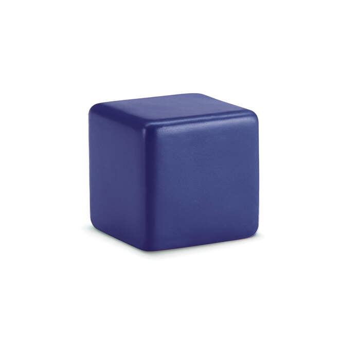 Anti-stress vierkant blauw 1 kleur tr 785