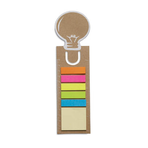 Boekenlegger met memoblaadjes beige 2 kleuren tp 1691