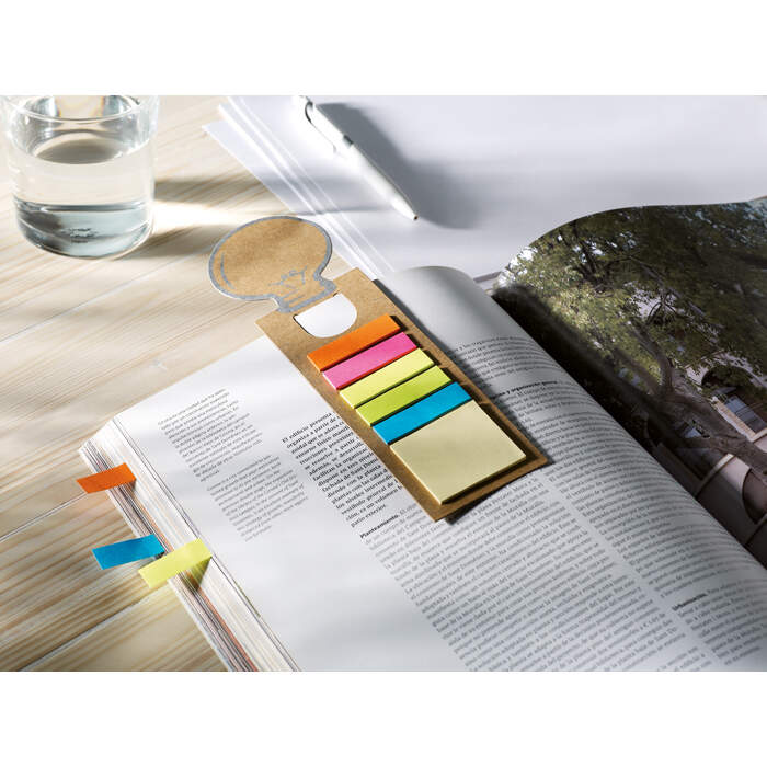 Boekenlegger met memoblaadjes bedrukken