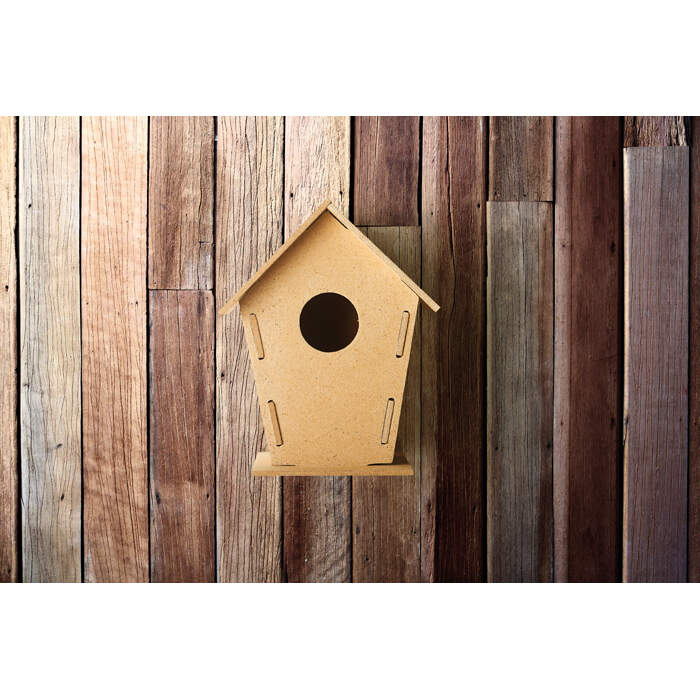 Vogelhuisje van MDF bedrukken
