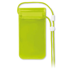 Waterdichte smartphonehoes transparant blauw onbedrukt 13256