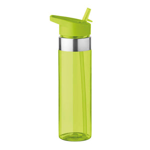 Drinkfles afsluitbaar rietje transparant blauw 1 kleur zd 3100