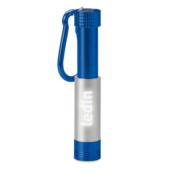 Aluminium/ABS LED zaklampje blauw onbedrukt 674