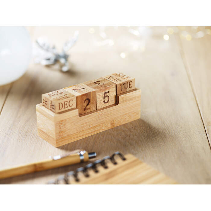 Bureaukalender bamboo bedrukken
