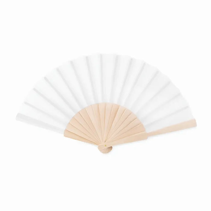 Waaier hout/polyester FANNY WOOD  met logo