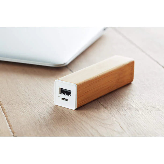 2200 mAh Bamboe powerbank sample