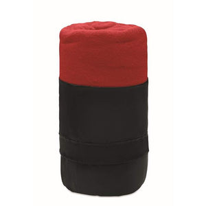 RPET fleece reisdeken MUSALA RPET rood onbedrukt 10141