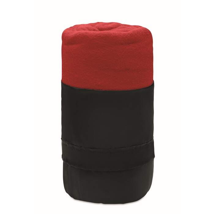 RPET fleece reisdeken MUSALA RPET rood onbedrukt 10141