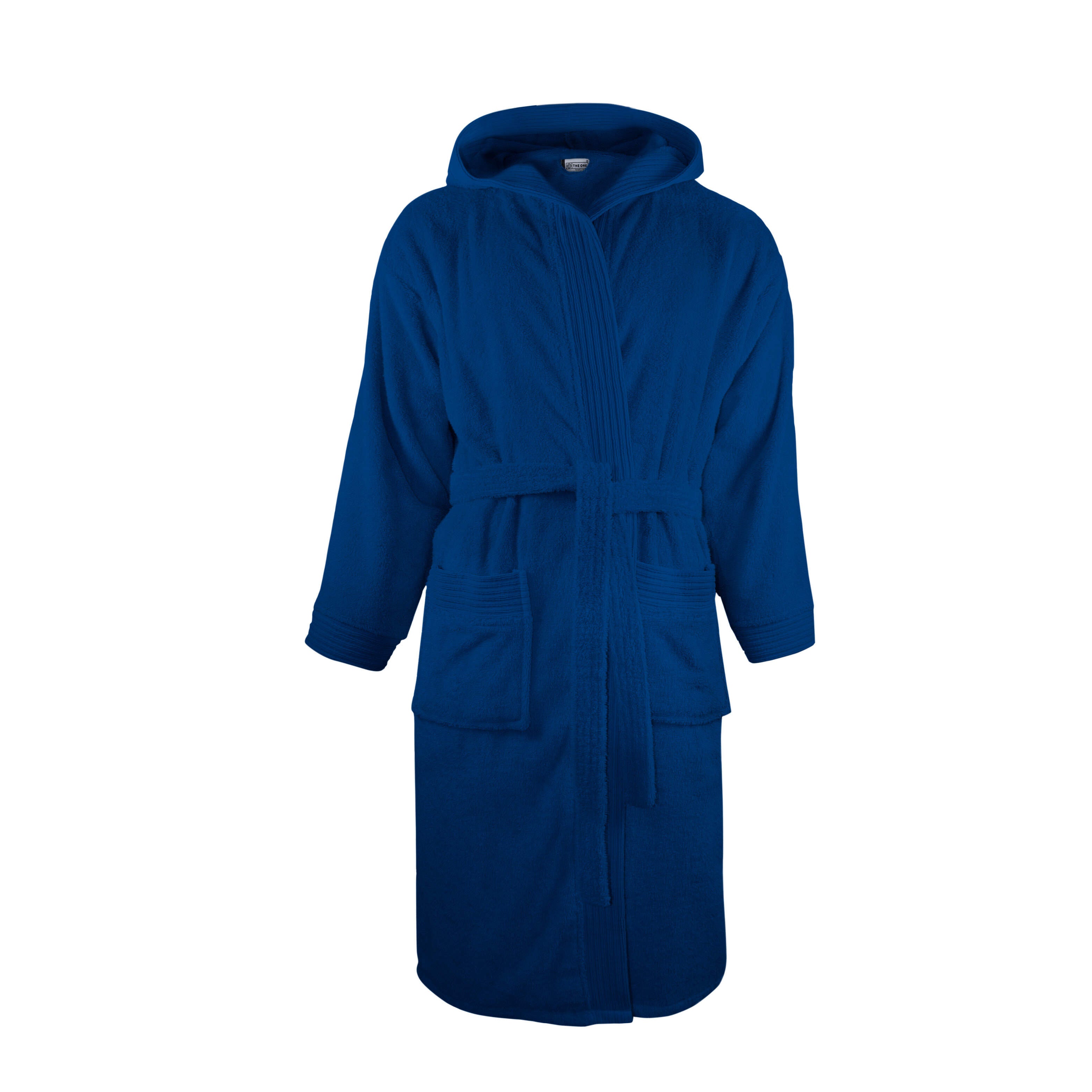 Badjas met kapuchon blauw Borduren 1004
