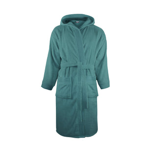Badjas met kapuchon blauw onbedrukt 1005