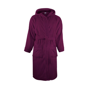 Badjas met kapuchon rood Borduren 1014