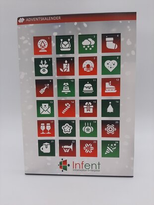 A4 adventskalender full colour bedrukt met Callebaut chocolade