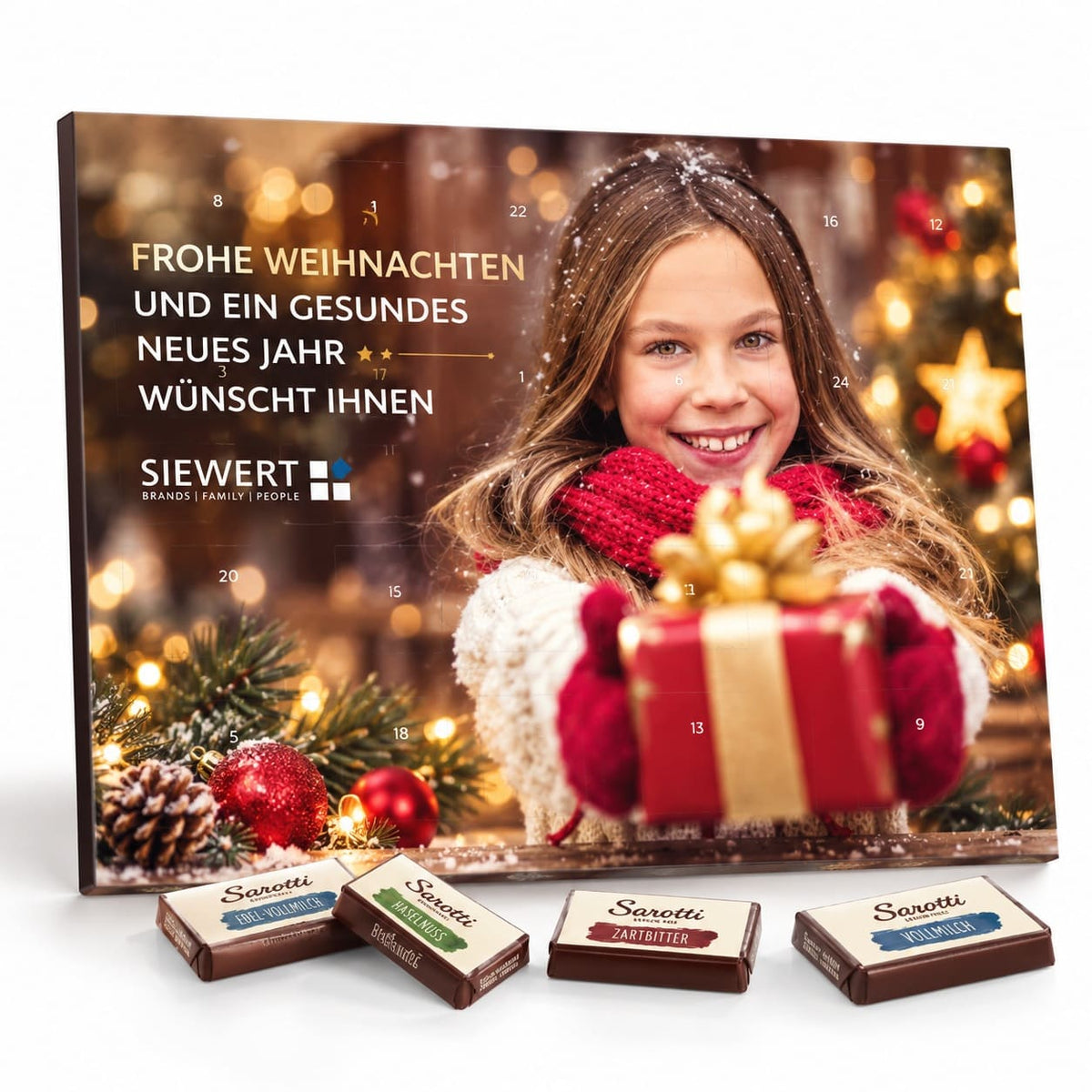 meisje op adventkalender