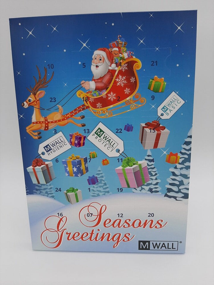 adventskalender met kerstman in slee
