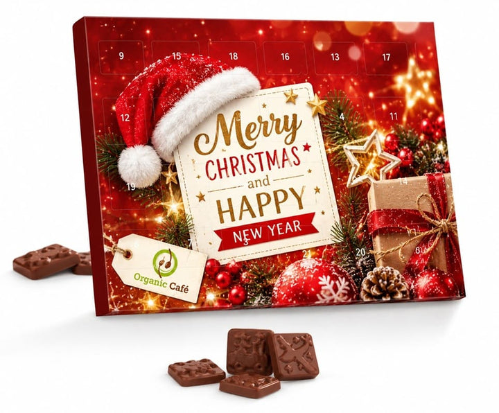 rode adventskalender met muts